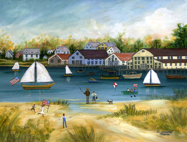 Crosby Boat Yard - Cape Cod - Contemporary artist J.L. Munro