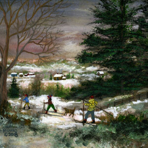 Cross Country Skiing - Contemporary artist J.L. Munro