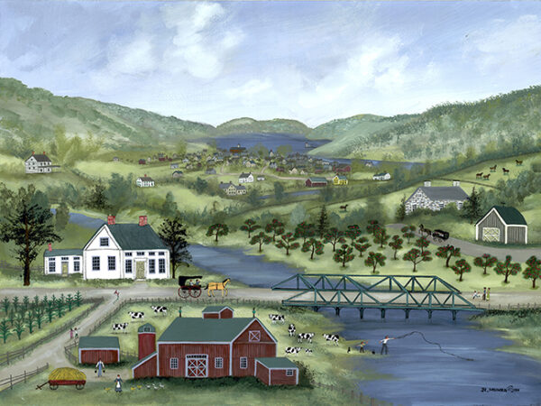 Crossing the Susquehanna - Otsego Co. - Contemporary artist J.L. Munro