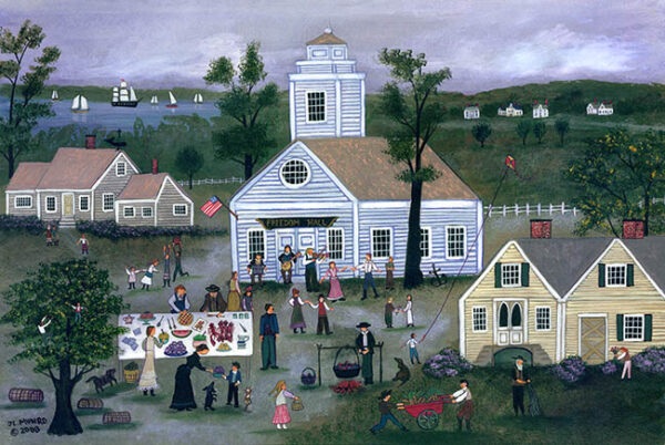 Picnic at Freedom Hall in Cotuit, Ma. - Contemporary artist J.L. Munro