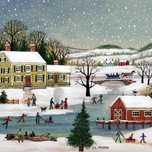 Skating by the Yellow House - Contemporary artist J.L. Munro