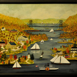 Stoney Point Light and the Bear Mountain Bridge - Contemporary artist J.L. Munro