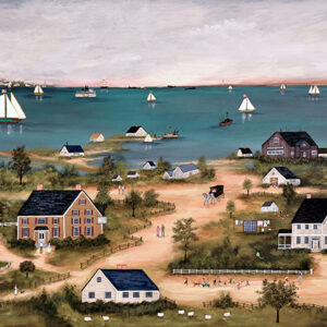 Summer on Nantucket with, sail boats - Contemporary artist J.L. Munro