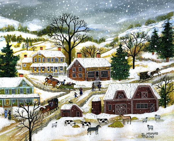 Winter at the Crossroads - Contemporary artist J.L. Munro