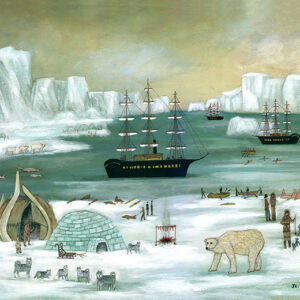 Arctic Whaling - ships, igloo, seals, polar bear
