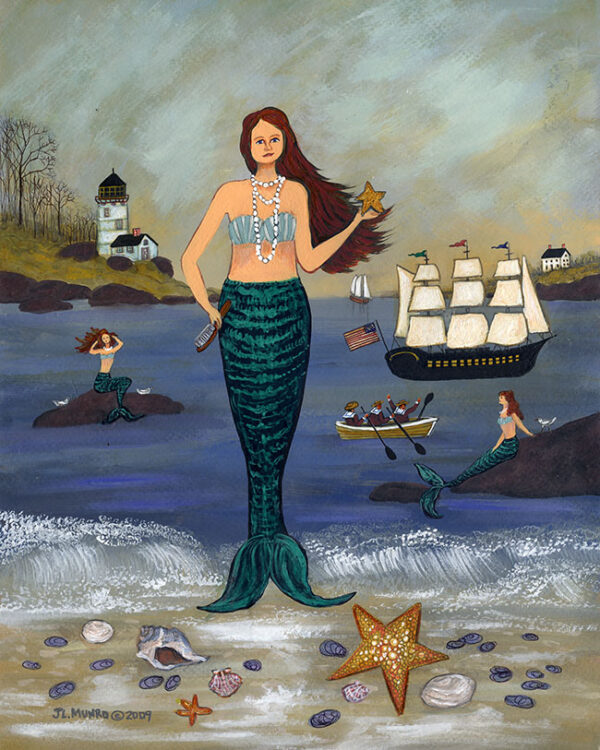 Mermaid Beach Party - Contemporary artist J.L. Munro