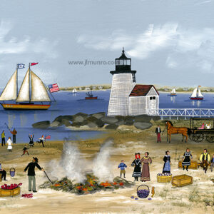 Clam Bake at Brant Point, Nantucket - Contemporary artist J.L. Munro