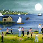 Mermaid Ball, dancing with sailors - Contemporary artist J.L. Munro