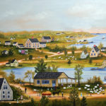 Nantucket Farms, sheep - Contemporary artist J.L. Munro