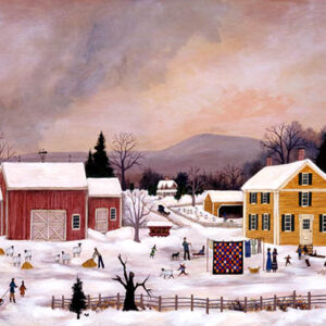 Sheep Farm in Winter - Contemporary artist J.L. Munro