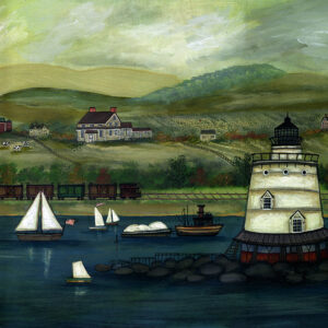 Sleepy Hollow Light House - Hudson River - Contemporary artist J.L. Munro