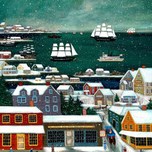 Winter in Nantucket Harbor - Contemporary artist J.L. Munro