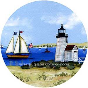 "Brant Point Light" Sailor's Valentine Center