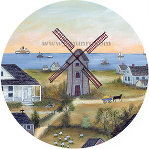 "Nantucket Windmill" Sailor's Valentine Center