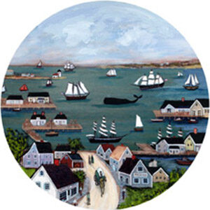 "Nantucket Harbor" Sailor's Valentine Center