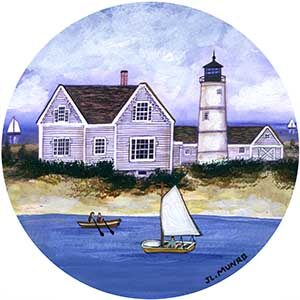 "Sandyneck Light" Sailor's Valentine Center