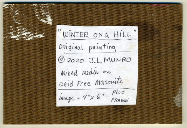 "Winter on a Hill" by J.L. Munro