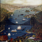 "View of the Bear Mountain Bridge" - Print