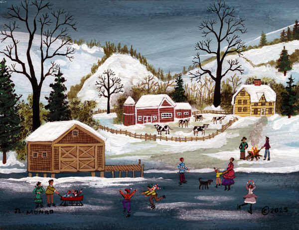 " Winter at the Boat House Otsego Lake"